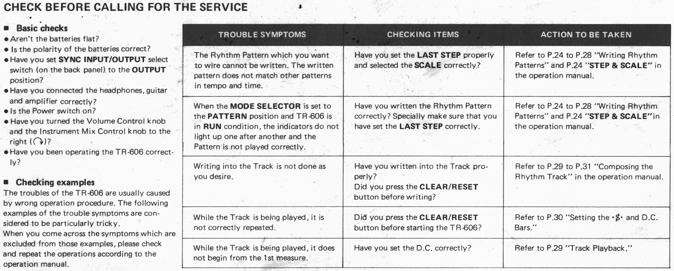 reference card - service checks